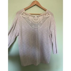 American Eagle Lace Back Sweater